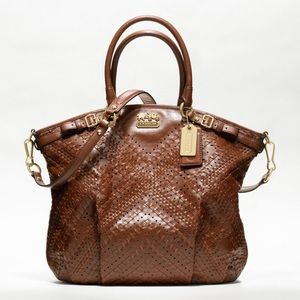 Coach Woven Leather Bag